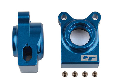RC10B74.1 FT Rear Hubs, blue aluminum - Associated Electrics