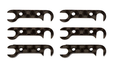 RC10B74 FT Rear Hub Link Shim Set, carbon fiber - Associated Electrics