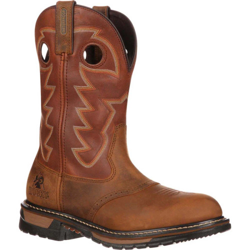 Rocky Men's Original Ride Branson Roper Waterproof Western Boot FQ0002775