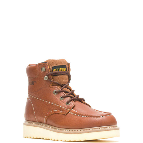 Wolverine W08289 6" Moc-Toe Wedge Heel Steel Toe Work Boot