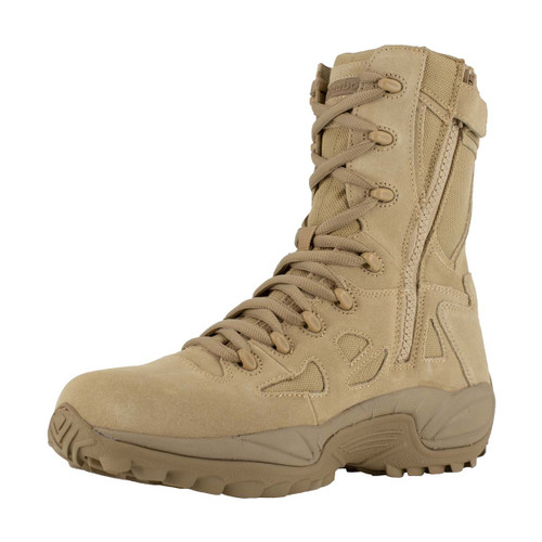 Reebok RB8895 8" Rapid Response RB Tan Side Zip Boot