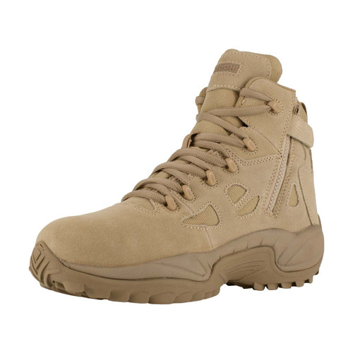 Reebok RB8694 Rapid Response 6" Tan Comp Toe Side Zip Boot