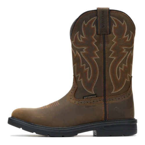 Wolverine W251049 Rancher Level Steel Toe WP 10 Inch Dark Coffee Boot