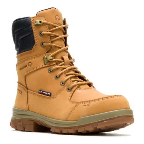 Wolverine W261095 DuraShocks SR Icon Insulated CarbonMax WP 8 Inch Wheat Boot