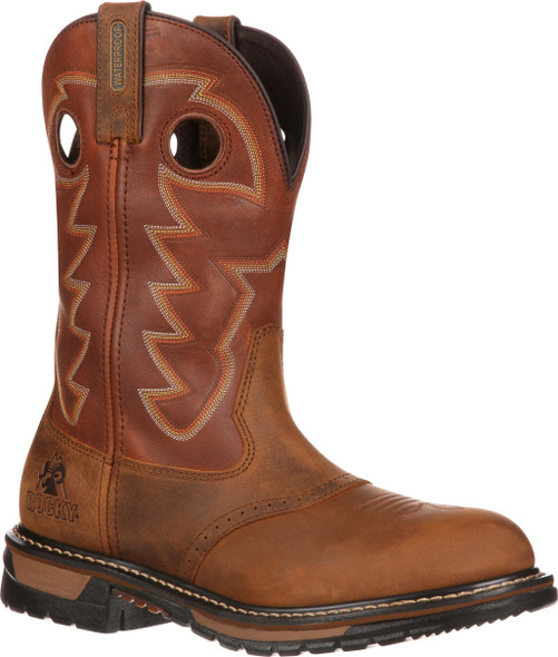 Rocky Men's Original Ride Branson Roper Waterproof Western Boot FQ0002775