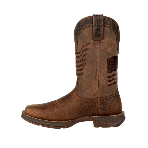 Durango DDB0314 Rebel  Brown Distressed Flag Embroidery Western Boot