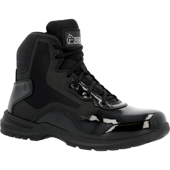 Rocky RKD0105 Cadet 6" Black High Gloss Public Service Size Zip Boot