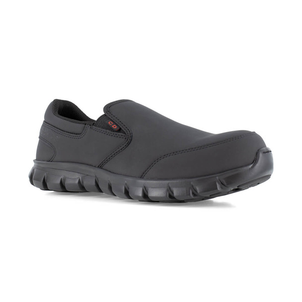 Reebok Men's SubLite Cushion Work Composite Toe Slip On Work Shoe.