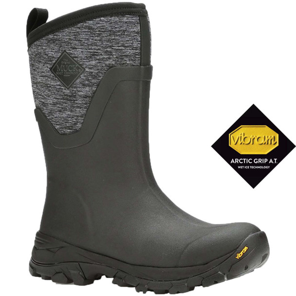 Muck Women's Arctic Ice Mid Boot + Vibram Arctic Grip A.T. ASVMA100