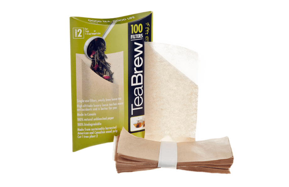 TeaBrew Unbleached Paper Tea Filter Bags (100 tea bags)