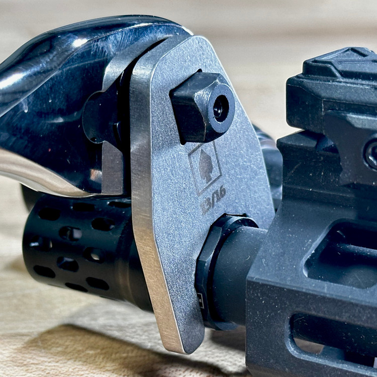 Thin crowfoot wrench installing muzzle brake