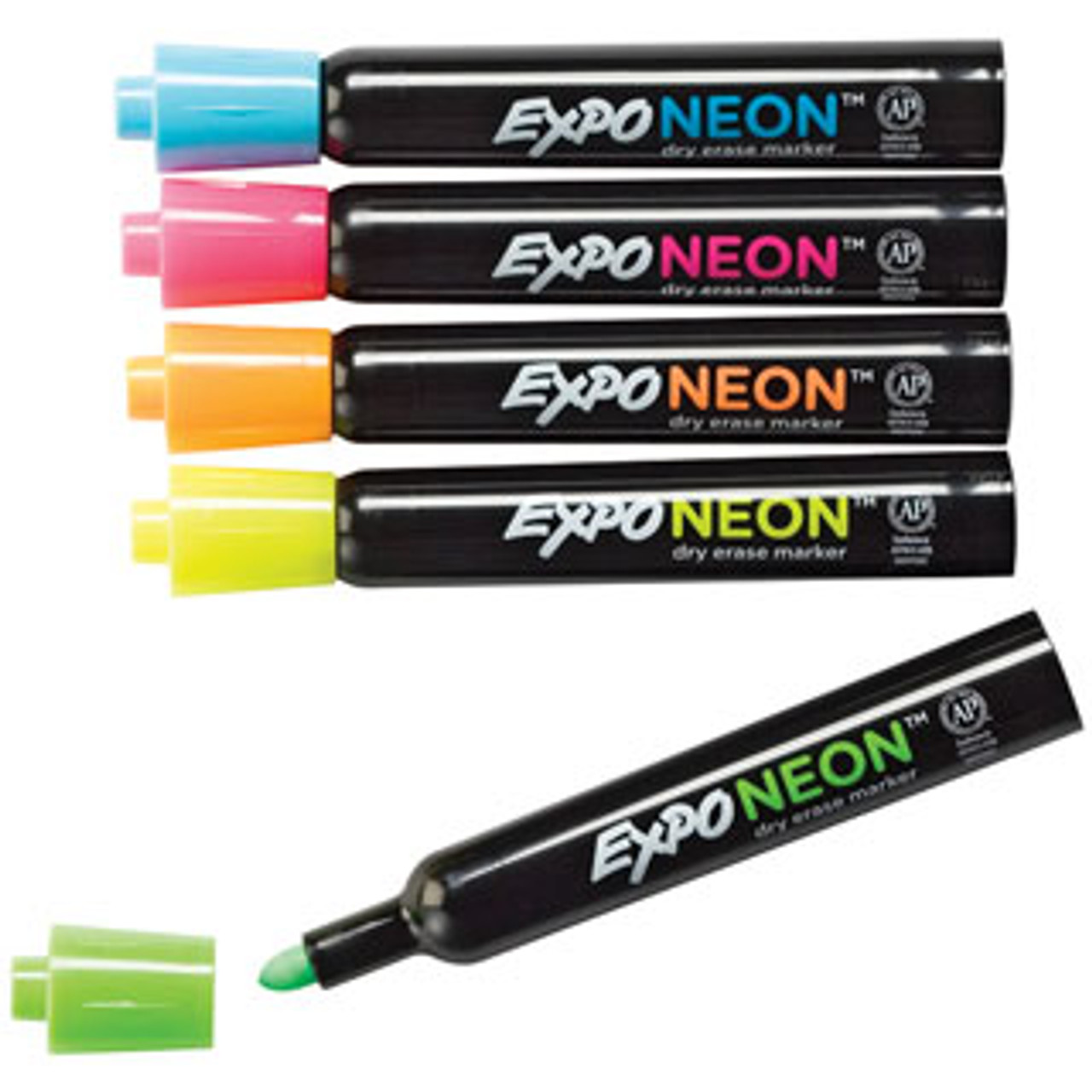 Set of 5 Dry Erase Fluorescent Neon Markers by Expo