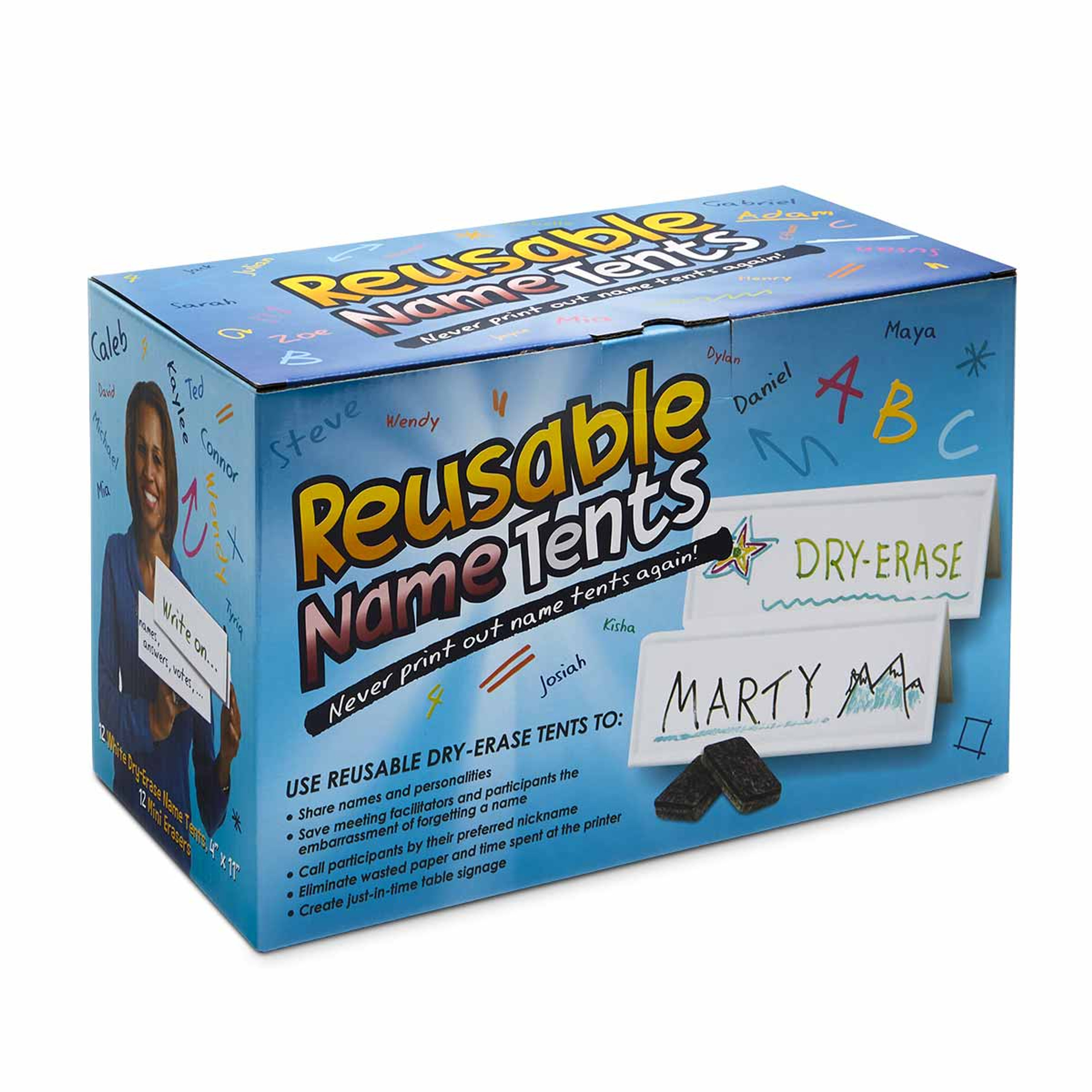 Reusable DryErase Name Tents, Large (12/set) Trainers Warehouse