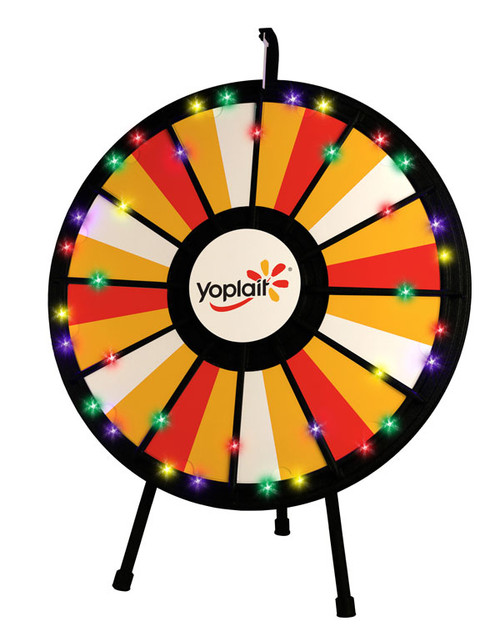 LIGHT-UP 12- to 24-Slot Tabletop Prize Wheel; tabletop