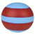 Striped Squishy Ball - Large Red/Blue