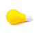 Yellow foam Lightbulb Stress Reliever, on side