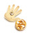 High Five Lapel Pin; back