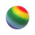 Rainbow Stress Ball. Rainbow wraps all the way around the ball. The very top is red and the bottom is violet.