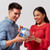 Man and woman using Building Trust Thumball Man and woman using Building Trust Thumball