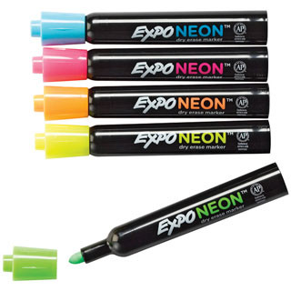 Expo Neon Blue Dry Erase Marker, Bullet Tip
