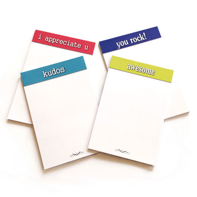 Mini Kudos Sticky Notes--Motivation & Appreciation (12/set)