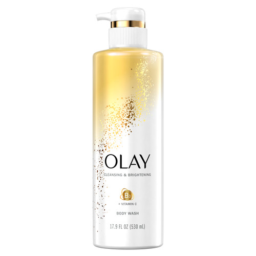 Olay Brightening Body Wash for Women with Vitamin C, 17.9 fl. Oz. 1234567890123