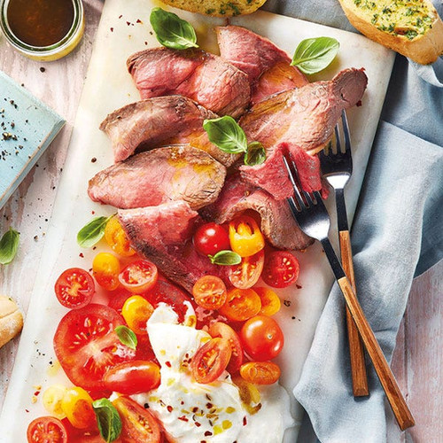 Beef, Burrata and Tomato Salad