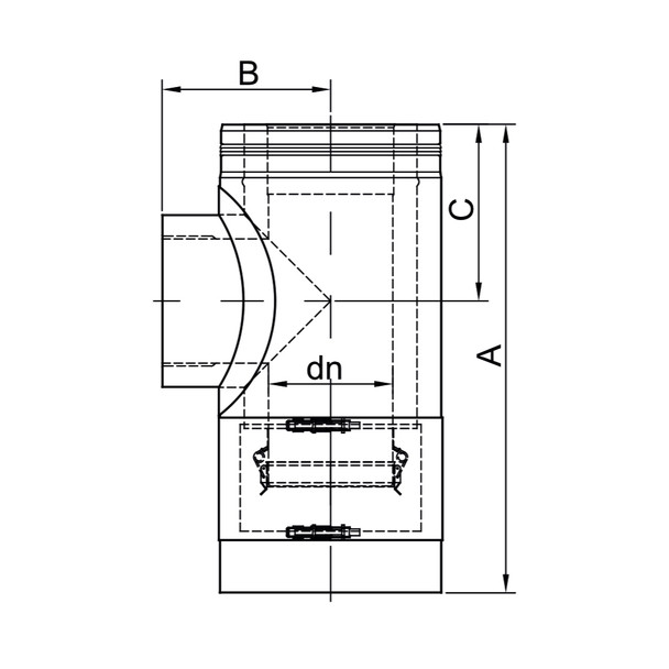 D3W 90° Tee Length 5" SS