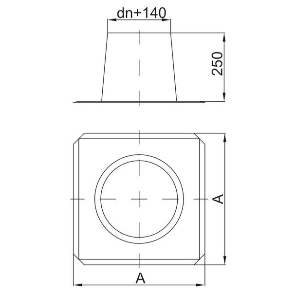 D3W Roof Flashing 0°-5° 6" SS