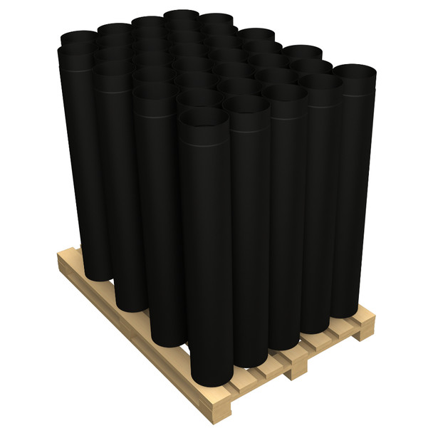 Pallet of Pipes - 80x 5" 1m Matt stove Pipes