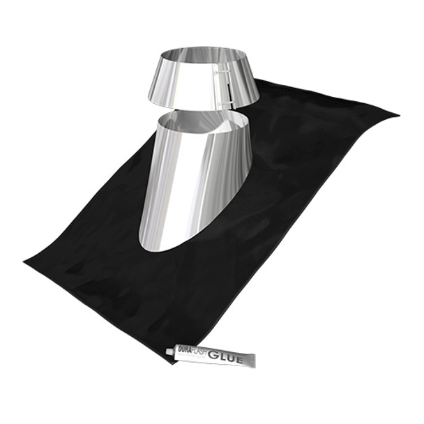 DF 31°-45° 705x600mm Black-Aluminium Flashing 5"-6"