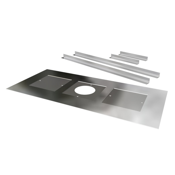 Closure Plate 1250 x 600 with Centre Hole and Brackets