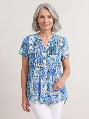 PINTUCK MOSAIC TUNIC
