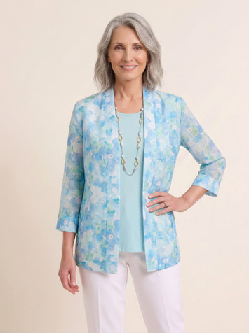 AQUA PEARL FLEUR JACKET