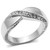 3W264 - Rhodium Brass Ring with Top Grade Crystal  in Clear A874-3W264