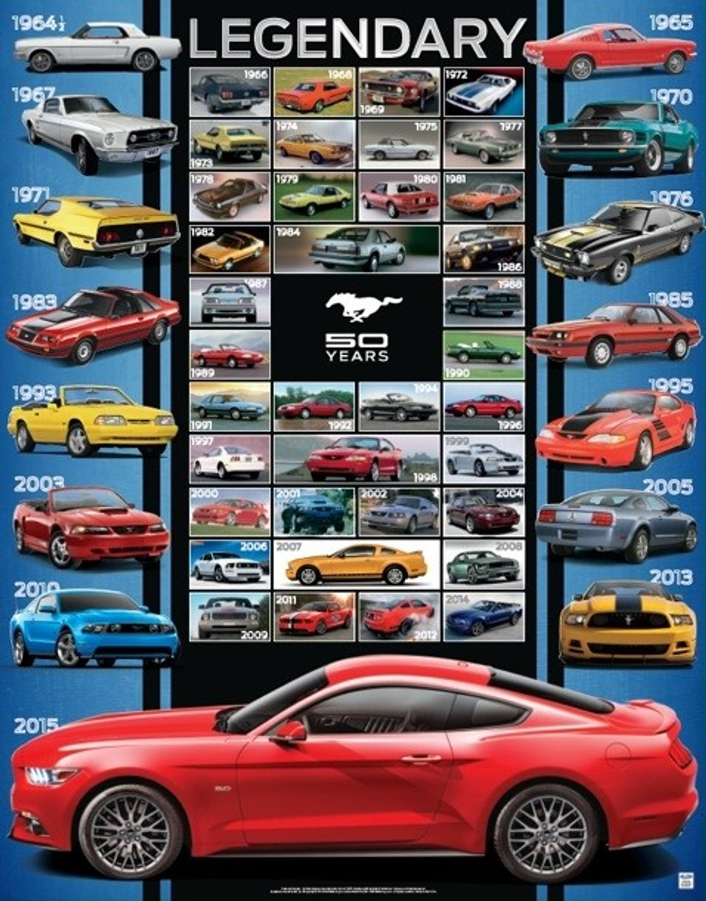 Ford Mustang "Legendary" 50th Anniversary Poster