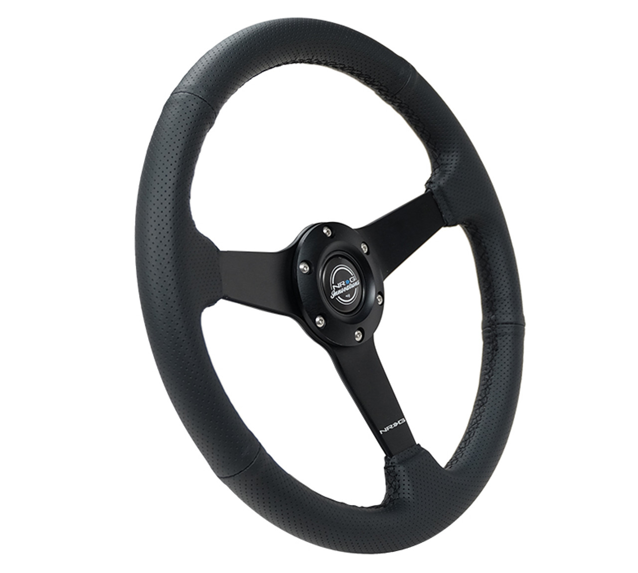 350MM 1" Deep Dish Steering Wheel by NRG in Leather