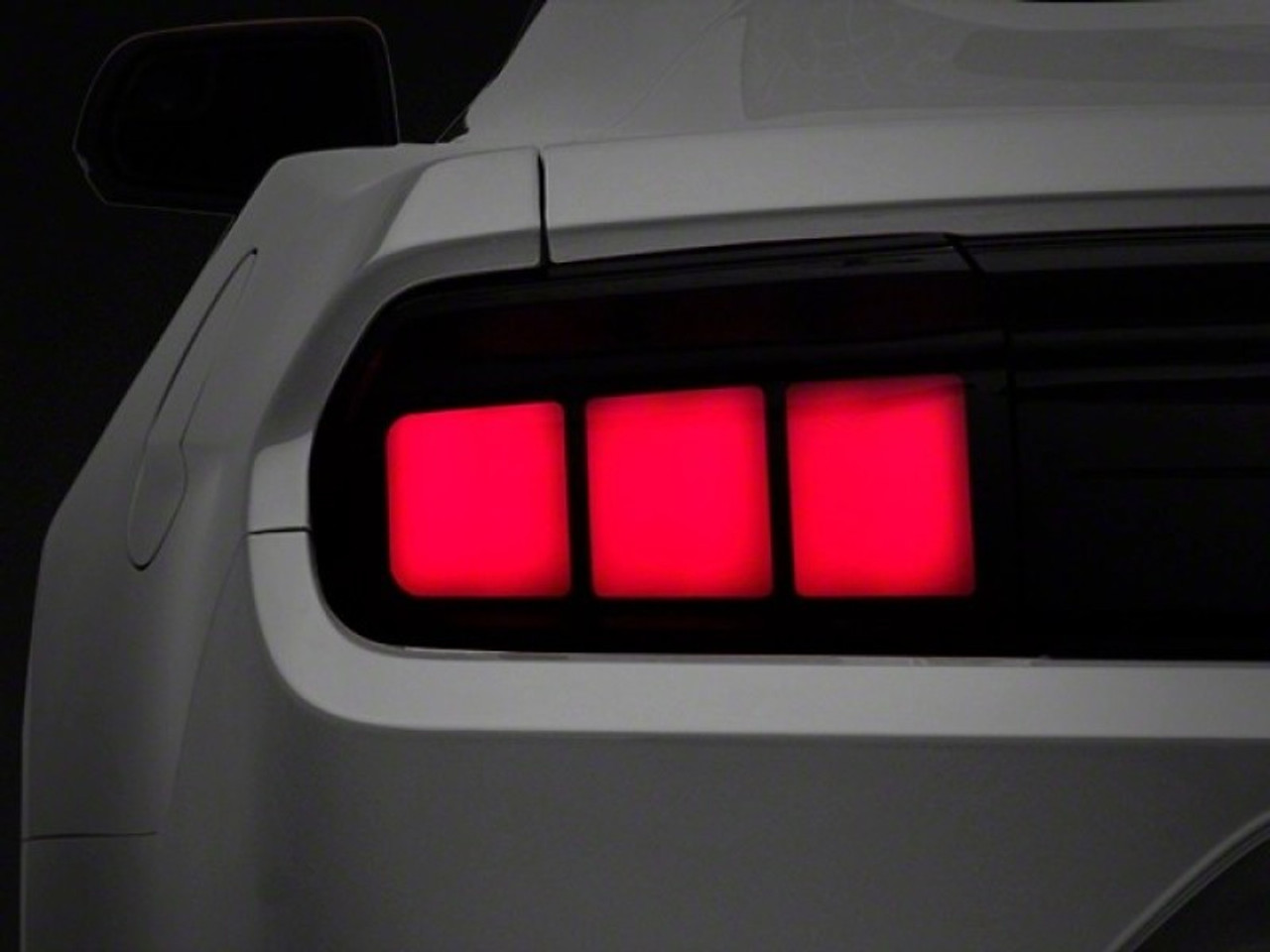 2015-2023 Ford Mustang LED Tail Lights - Black Housing w Smoked Lens by Raxiom (rax402183)