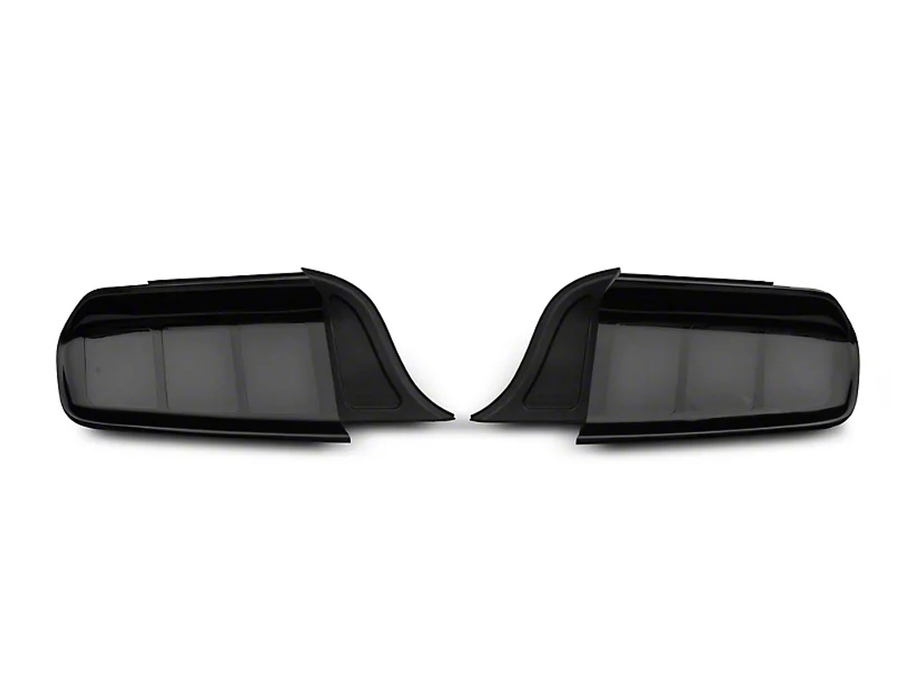 2015-2023 Ford Mustang LED Tail Lights - Black Housing w Smoked Lens by Raxiom (rax402183)