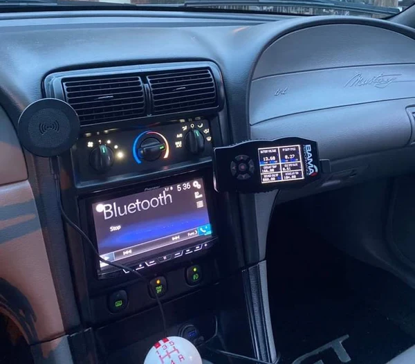 94-04 Mustang SN95 Dash Mounting Bracket with Wixgear magnetic mount by Modern Rides Design
