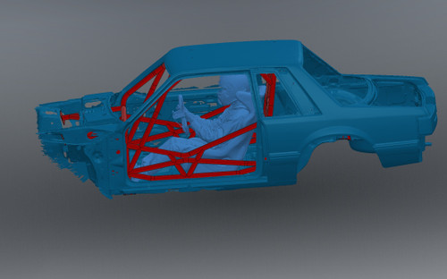 79-93 Mustang Foxbody Roll Cage Kit (Road Race Spec) by Cage Kits