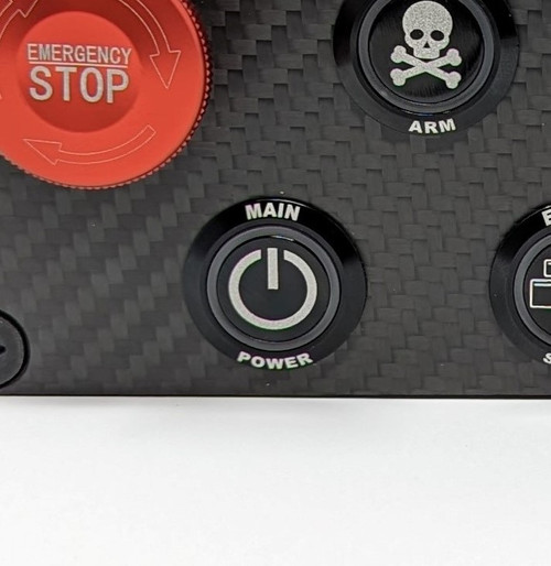 Main Power - Black Anodized Billet Aluminum Button