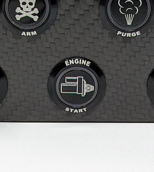 Engine Start - Black Anodized Billet Aluminum Button