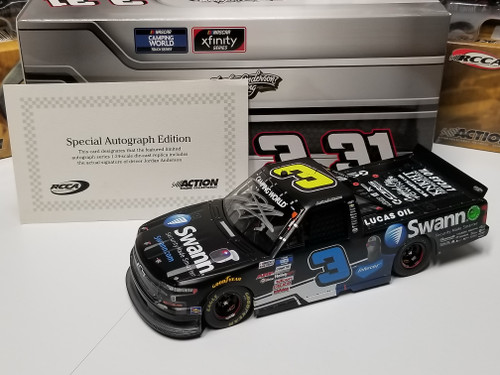 2021 Jordan Anderson No. 3 Swann Security Daytona Raced Version 1/24-Autographed