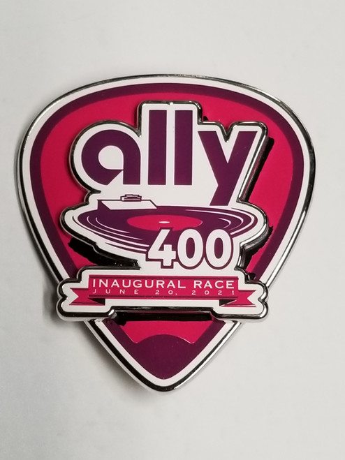 2021 Ally 400 at Nashville Guitar Pick Official Event Pin Won by Kyle Larson