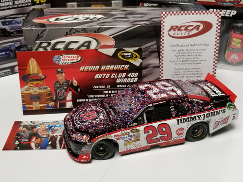 Kevin Harvick Autographed 2011 Rheem Auto Club Win Raced Version 1/24 Elite