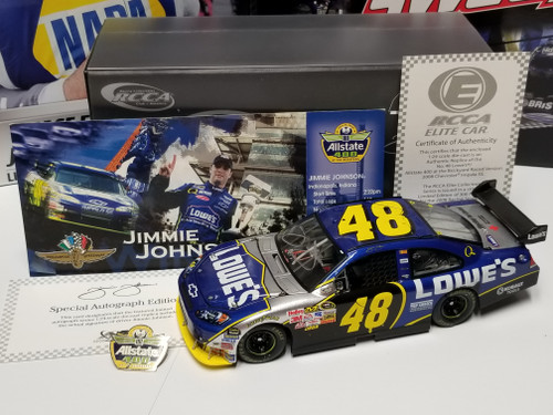 Jimmie Johnson Autographed 2008 Lowe's Indy Win 1/24 Elite