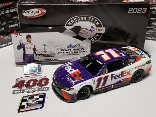 Denny Hamlin 2023 FedEx Kansas 5/7 Race Win