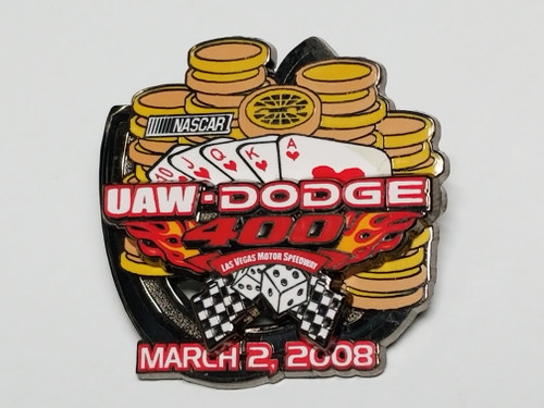 2008 UAW-Dodge 400 at Las Vegas Official Event Pin Won By Carl Edwards