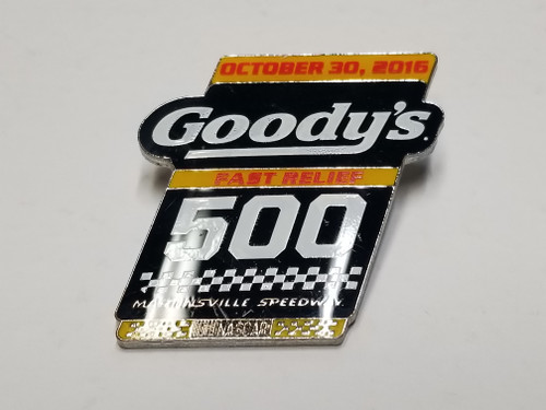 2016 Goody's 500 at Martinsville Official Event Pin Won By Jimmie Johnson
